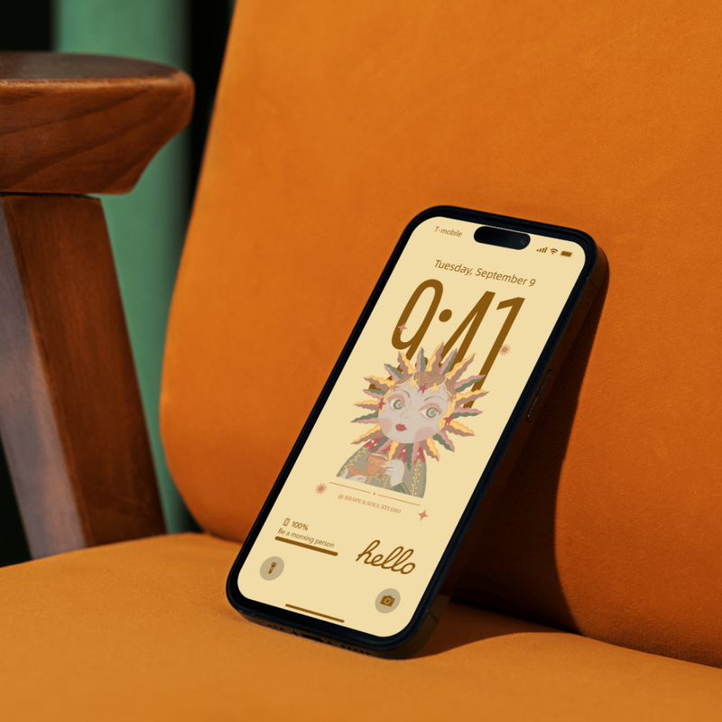 Morning Person Digital iPhone Wallpaper And Theme Set