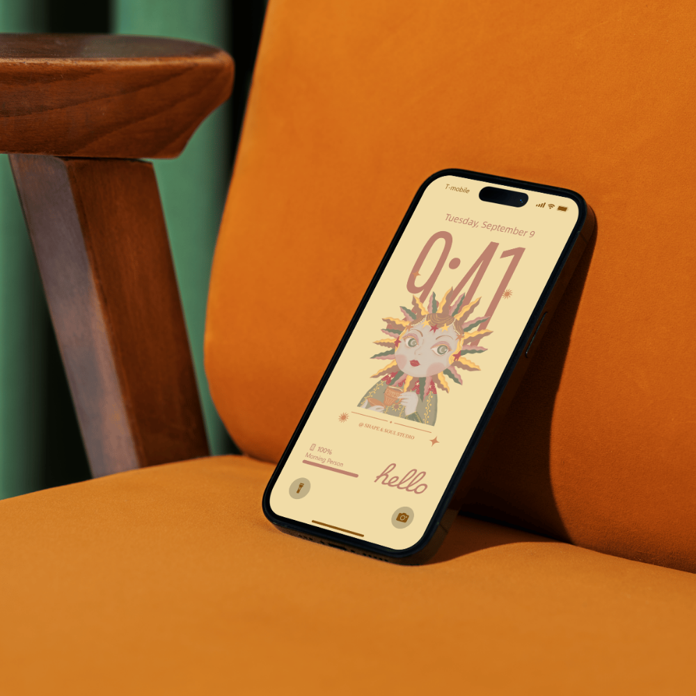 Morning Person Digital iPhone Wallpaper And Theme Set