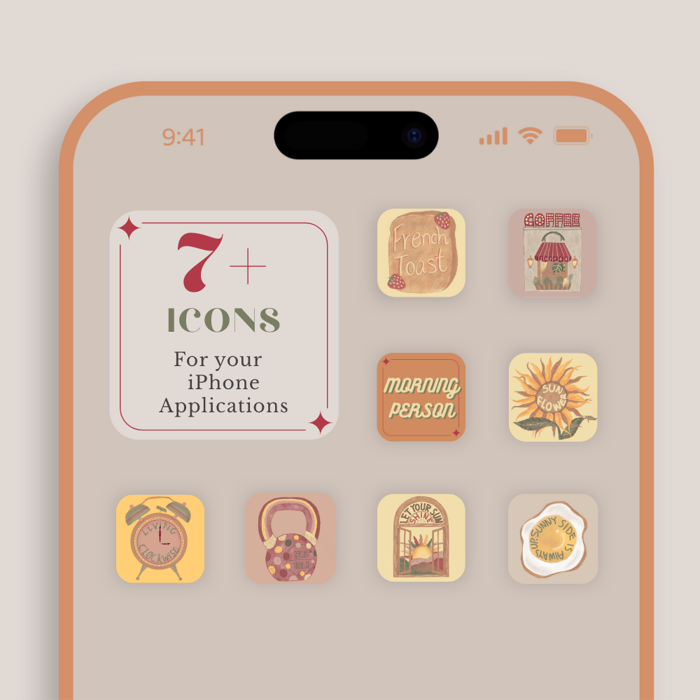 Morning Person Digital iPhone Wallpaper And Theme Set