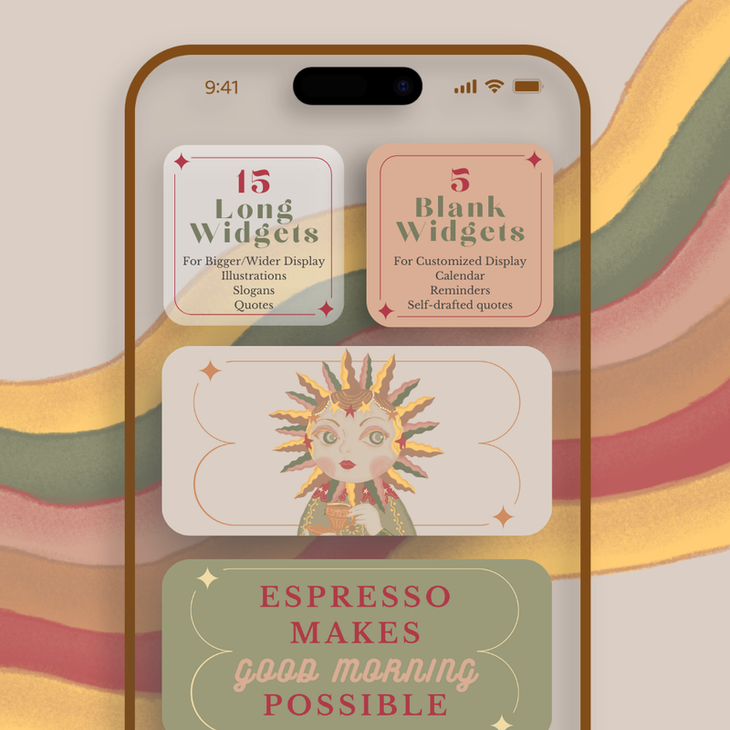 Morning Person Digital iPhone Wallpaper And Theme Set