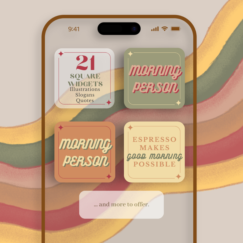 Morning Person Digital iPhone Wallpaper And Theme Set