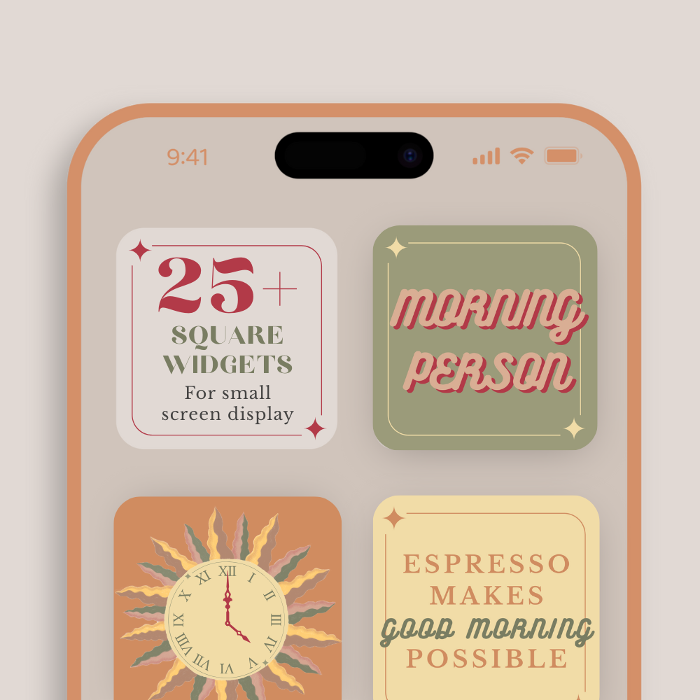 Morning Person Digital iPhone Wallpaper And Theme Set